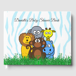 Personlig Zoo Animals Baby Shower Bok