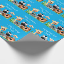 Personlig Zoo Djurfödelsedag Grönt Löv