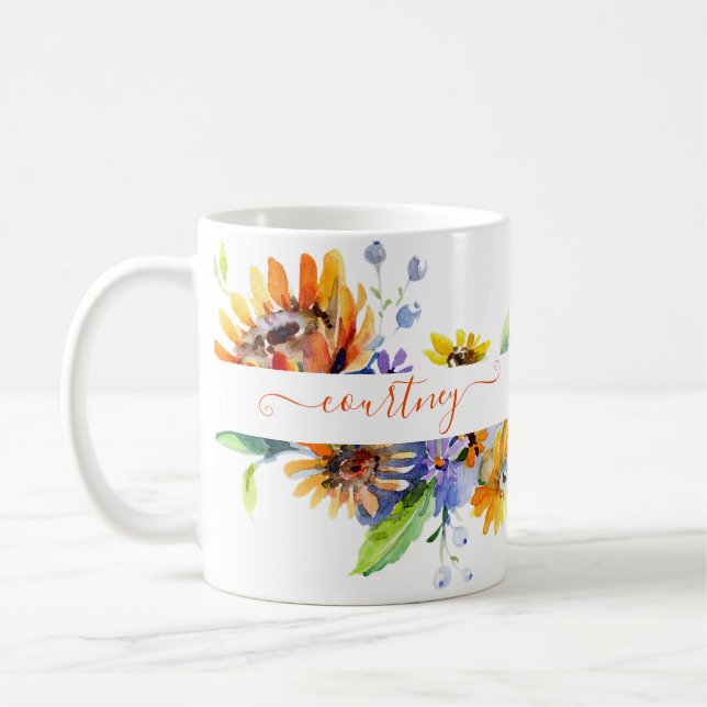 Personliga akvarellprästkragar kaffemugg (Vänster)