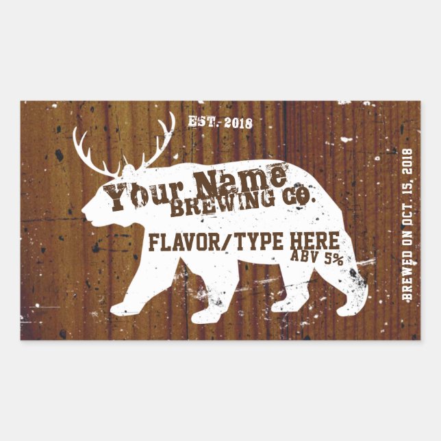 Personliga Anpassningsbara Hembryggeri Etiketter (Framsida)