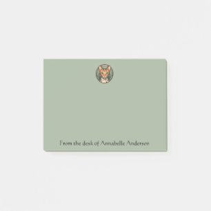 Personliga Art Nouveau-kattnoteringar Post-it Block