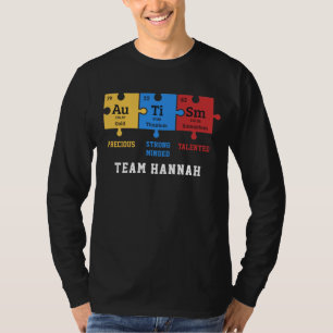Personliga Autism Kemi Element Pussel T Shirt