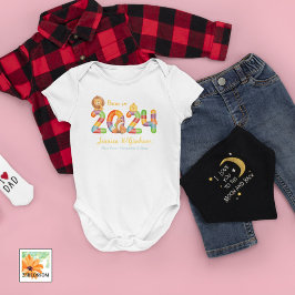 personliga baby djur gåva född 2024 t shirt
