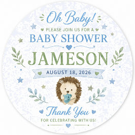 Personliga Baby Shower-klistermärken Runt Klistermärke