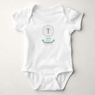 Personliga baby-souvenirer med monogram t shirt