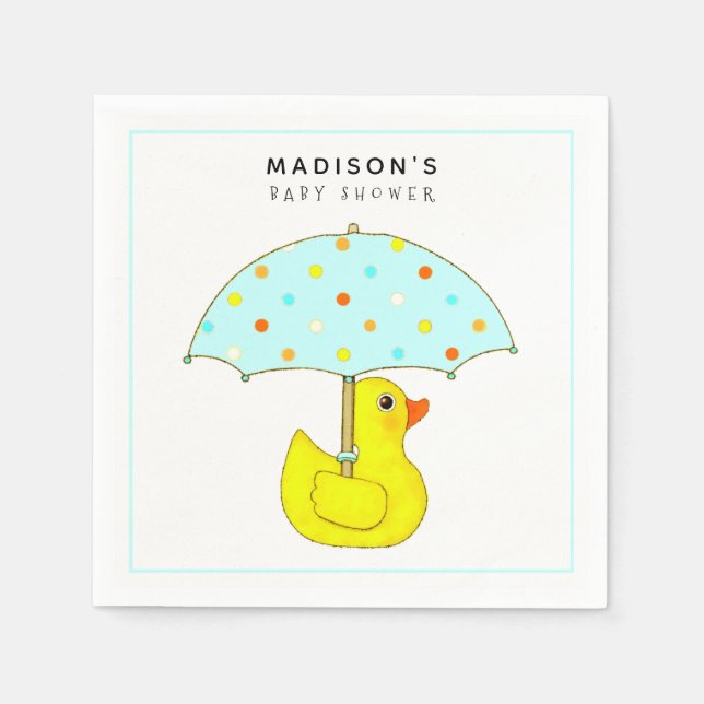 Personliga babyshowerservietter pappersservett (Framsidan)