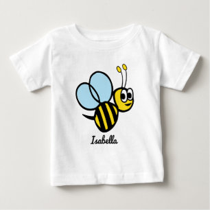 Personliga barn bin söt gula humlor flickor t-shirt