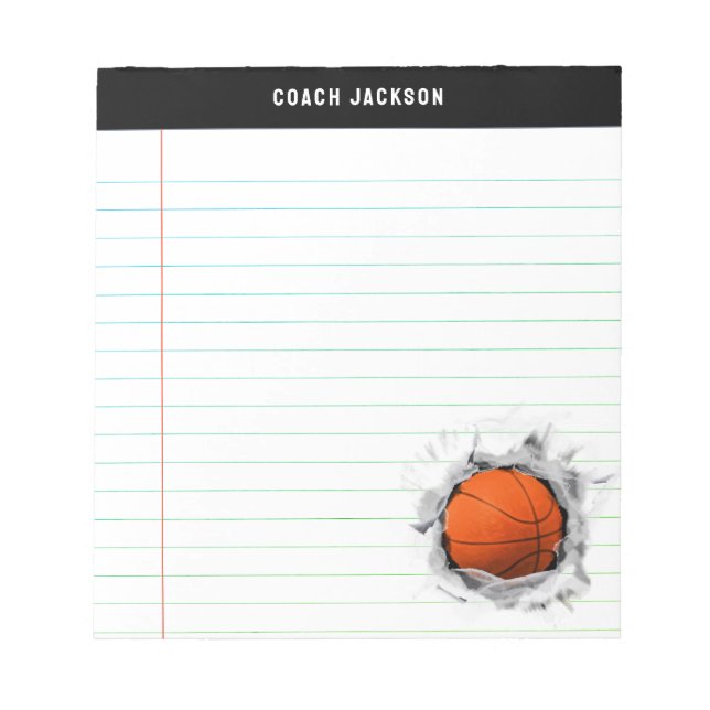 Personliga basketpresentidéer anteckningsblock (Framsida)