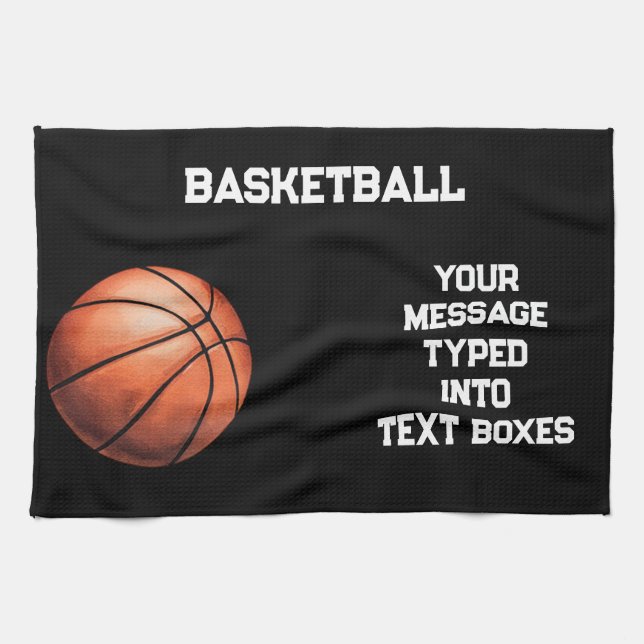 Personliga basketpresentidéer  kökshandduk (Horisontell)