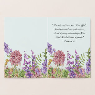 Personliga bibelvers blomsterkort folierat kort