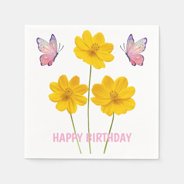 Personliga blommor pappersservett (Framsidan)