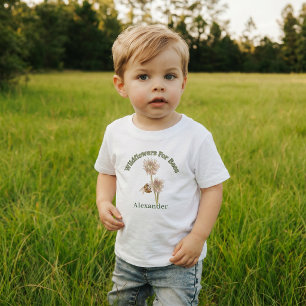 Personliga botaniska bin jordnära vildblommor t shirt