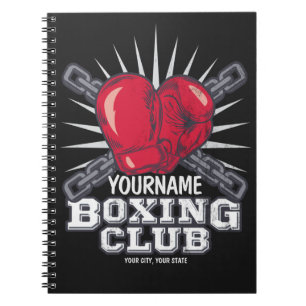 Personliga boxningshandskor Fighter Champion Boxar Anteckningsbok