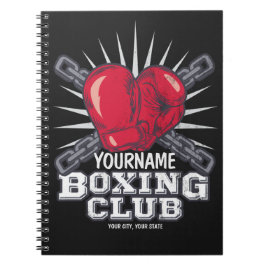 Personliga boxningshandskor Fighter Champion Boxer Anteckningsbok