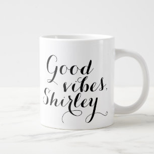 Personliga bra vibrationer Shirley glad uppiggande Jumbo Mugg