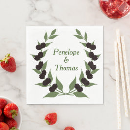 Personliga bröllops- eller duschservetter bulk pappersservett