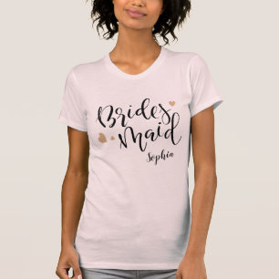 Personliga brudtärna skjortor för brölloppsfest t shirt