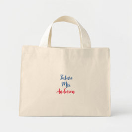 Personliga brudtjänstetotebags mini tygkasse