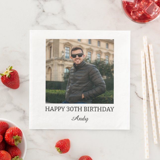 Personliga Cocktail Servetter för Födelsedagsfest  (Insitu)