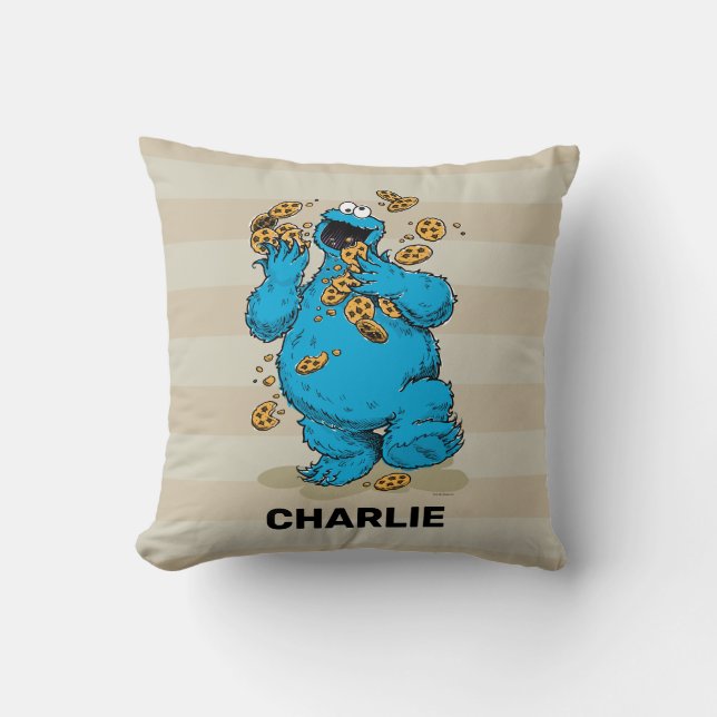 Personliga Cookie Monster galna kakor Kudde (Framsida)