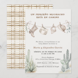 Personliga Cowboy Baby Shower för Pojkar Inbjudningar