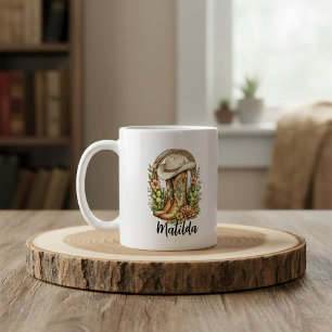Personliga cowgirl-stövlar kaffemugg