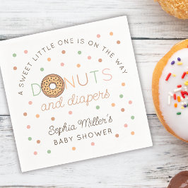 Personliga Donuts och blöjor Baby Shower Pappersservett