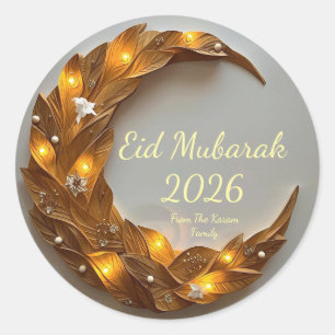 Personliga Eid Mubarak Muslim Klistermärke Gåvor