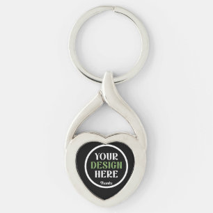 Personliga, Eleganta, Klassiska, Bröllopsgåvor Twisted Heart Silverfärgad Nyckelring