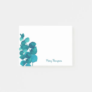Personliga eucalyptusblad post-it block