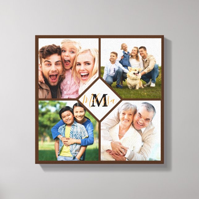 Personliga familjebilder  canvastryck (Framsida)