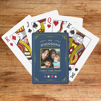 Personliga familjefoto-spelkort casinokort