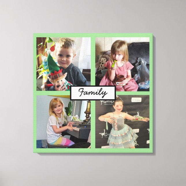 Personliga familjefoton  canvastryck (Framsida)