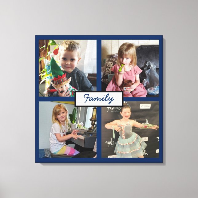 Personliga familjefoton Canvastryck (Framsida)