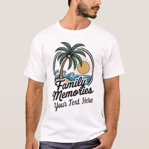 Personliga Familjeminnes Anpassad Strand Semester T Shirt