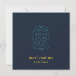 Personliga familjenamnet God Jul-kakor Kort
