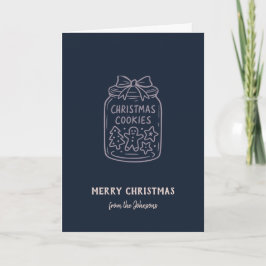 Personliga familjenamnet God Jul-kakor Kort