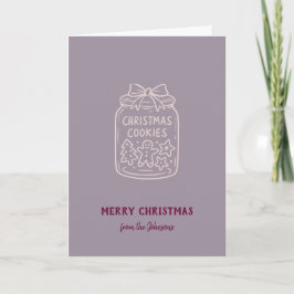 Personliga familjenamnet God Jul-kakor Kort