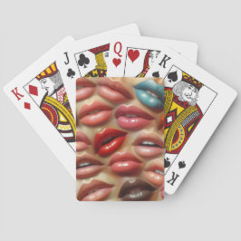 Personliga Färgglada Läppkortlek Casinokort