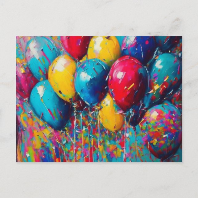 Personliga födelsedagsinbjudningar | Könsneutral Vykort (Framsida)