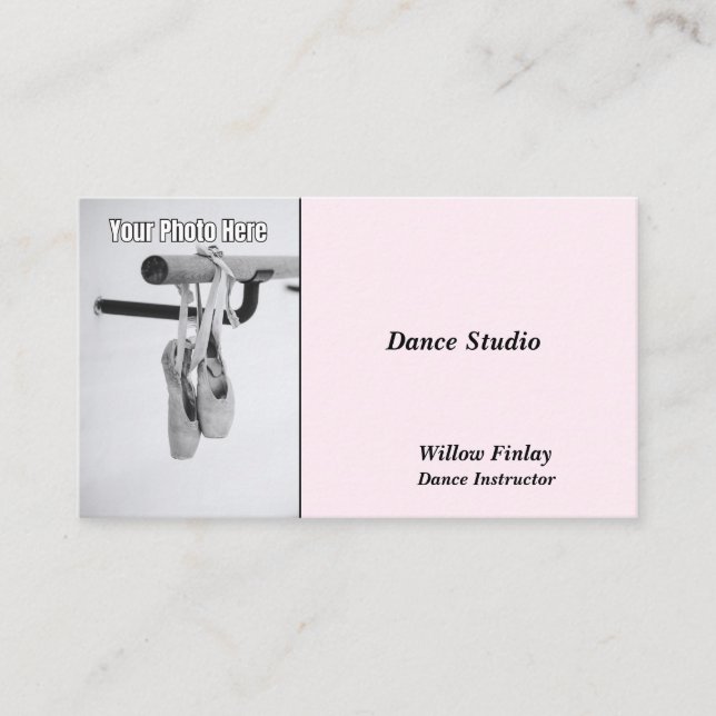 Personliga Foto Dansstudio Visitkort (Framsida)