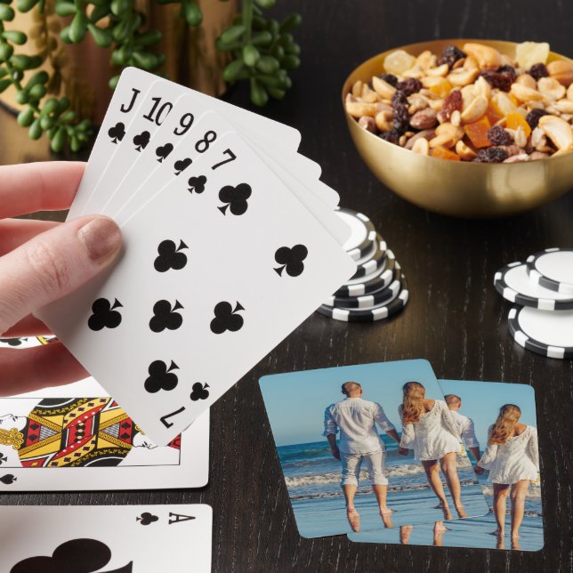 Personliga fotopoker kort - Anpassad spelkort  (På plats)