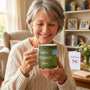 Personliga glada pensionspresenter till mamma Grön Kaffemugg