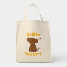 Personliga Golden Doodle Hund Tote Väskor