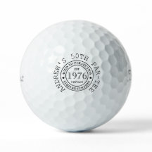 Personliga golfbollar för 50-årsdag