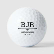 Personliga golfbollar för bröllopsman