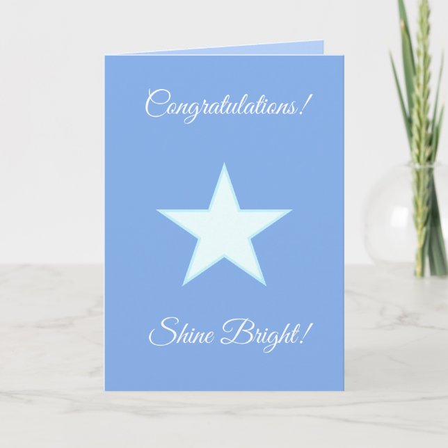 Personliga gratulationer Shine Bright Star Kort (Framsida)