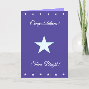 Personliga gratulationer Shine Bright Star Kort
