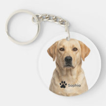 Personliga gula labrador cream hundnyckelringar