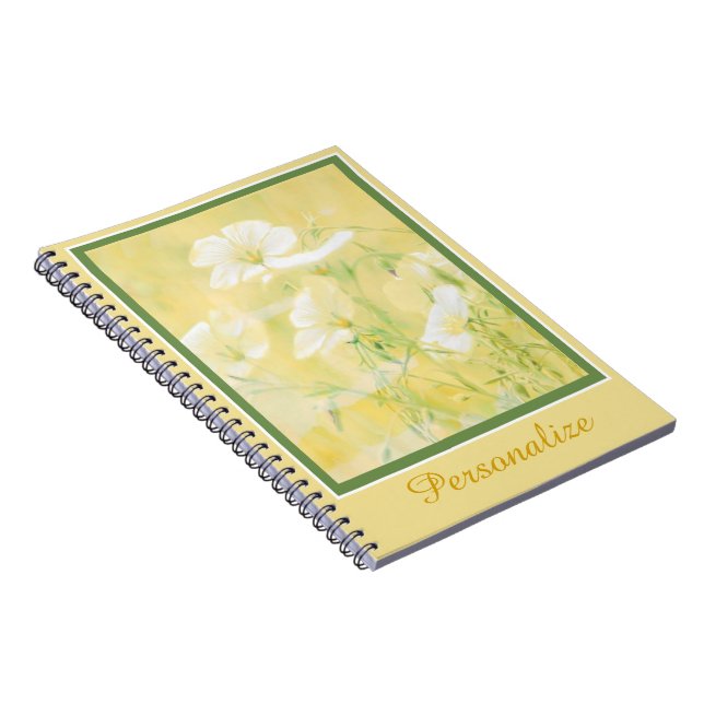 Personliga gula vildblommor anteckningsbok (Högra Sidan)